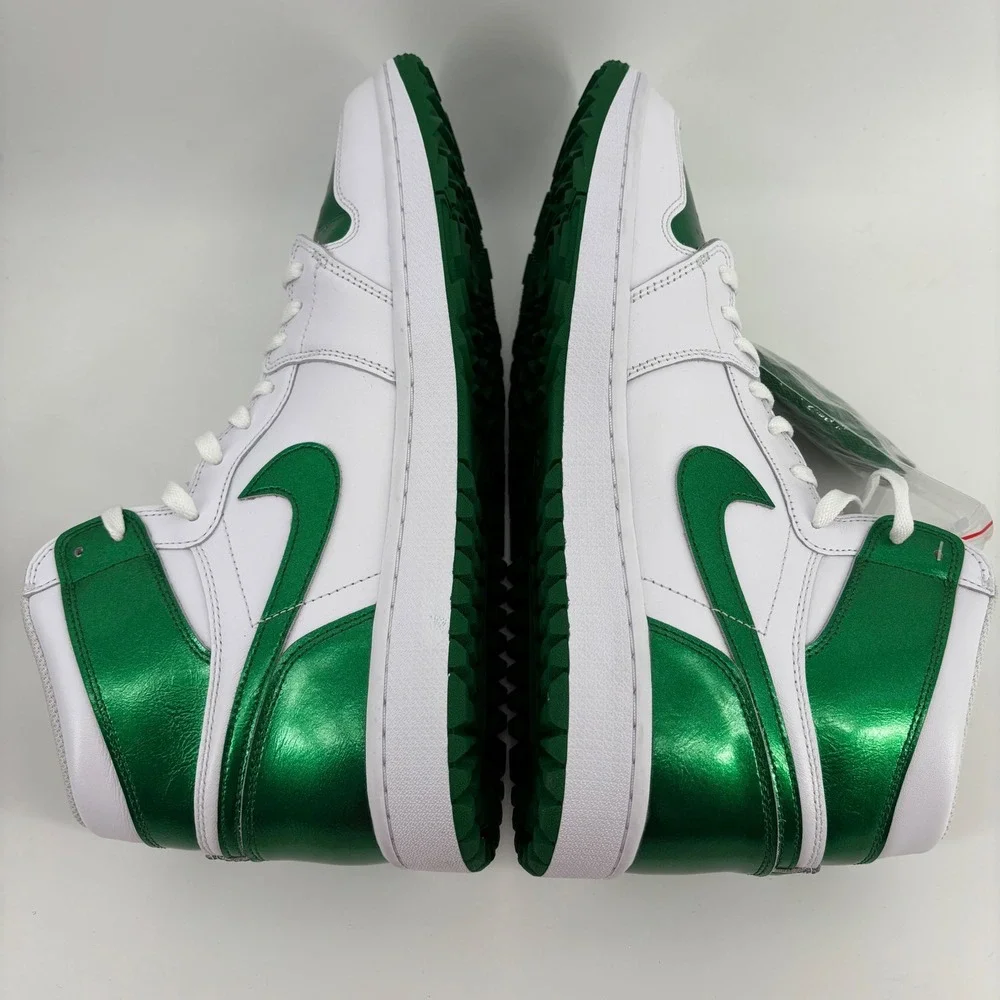Jordan 1 High Golf Mens Size 14 White Metallic Green Retro Hypebeast Gorpcore